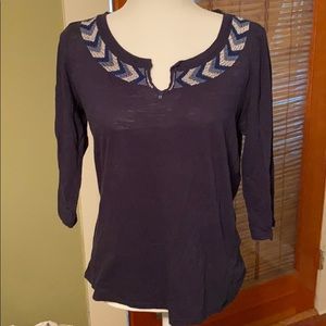 Navy blue half sleeve shirt